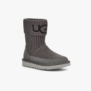 Ugg Classic Knit Klassiska Stövlar Dam Grå (651903VKX)